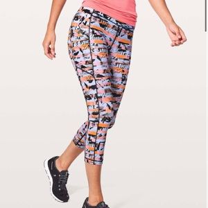 Lululemon Speed Up Crop *21" Inversion Multi leggings cropped tights